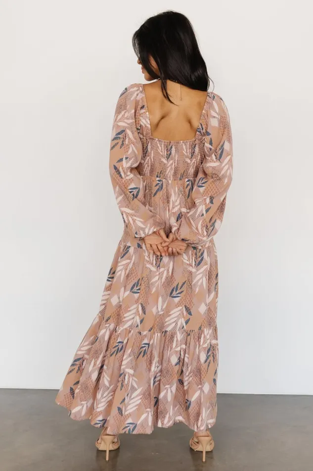 Women Bump Friendly Baltic Born Barbara Maxi Dress Dusty Mauve Print Women Bump Friendly Baltic Born Barbara Maxi Dress Dusty Mauve Print