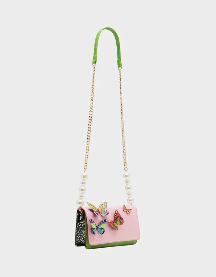 Women BUTTERFLY CROSSBODY PINK MULTI Betsey Johnson Women BUTTERFLY CROSSBODY PINK MULTI Betsey Johnson