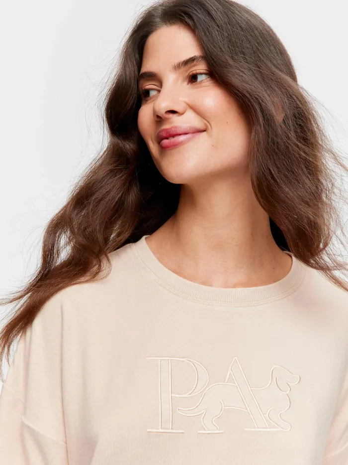 Women Caramel Plush PA Logo Oversized Tee Caramel Peter Alexander Tops