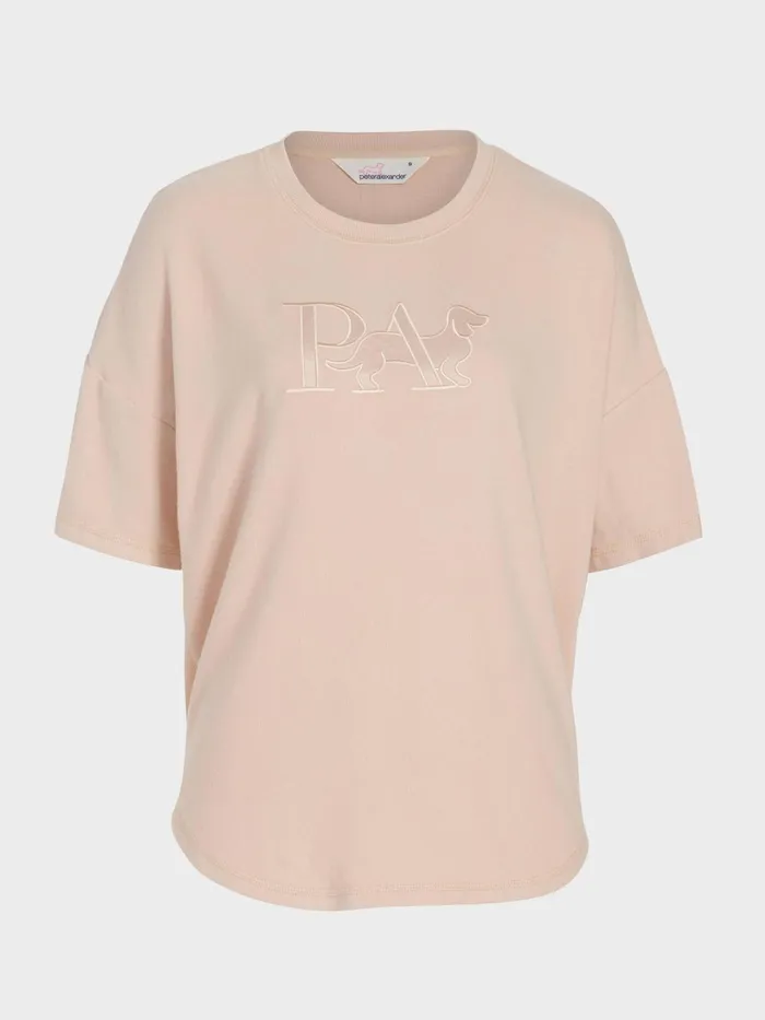 Women Caramel Plush PA Logo Oversized Tee Caramel Peter Alexander Tops