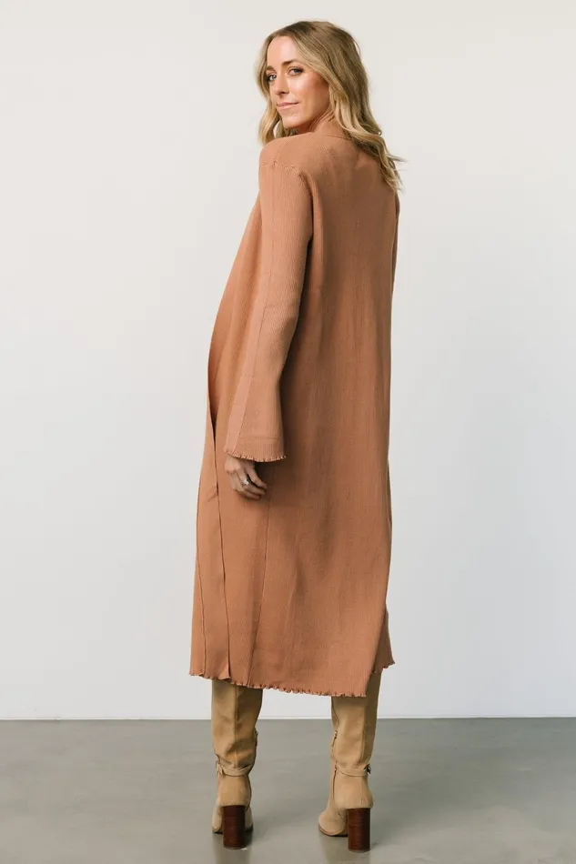 Women Cardigans Baltic Born Lauren Ribbed Cardigan Camel