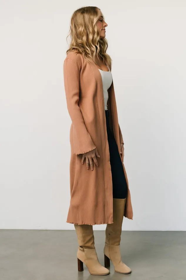 Women Cardigans Baltic Born Lauren Ribbed Cardigan Camel