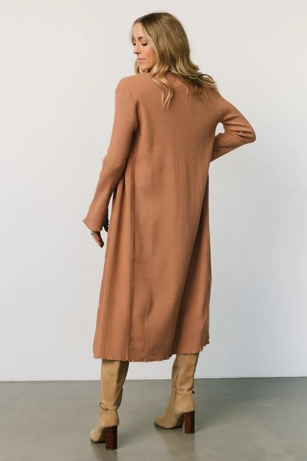 Women Cardigans Baltic Born Lauren Ribbed Cardigan Camel