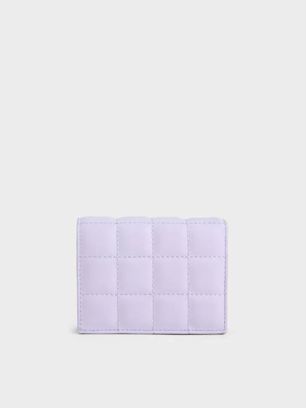 Women Cassia Quilted Mini Wallet 8211 Lilac CHARLES and KEITH Wallets On Chain