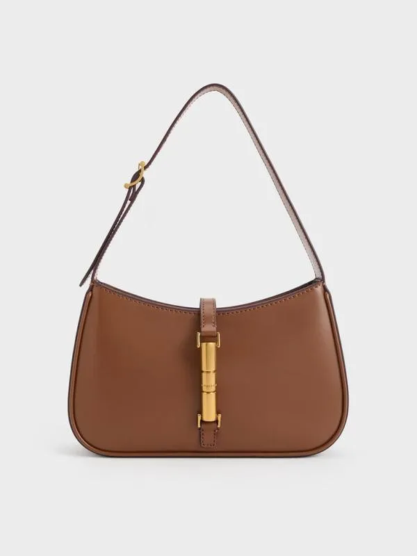 Women Cesia Metallic Accent Shoulder Bag 8211 Chocolate CHARLES and KEITH Shoulder Bags Women Cesia Metallic Accent Shoulder Bag 8211 Chocolate CHARLES and KEITH Shoulder Bags
