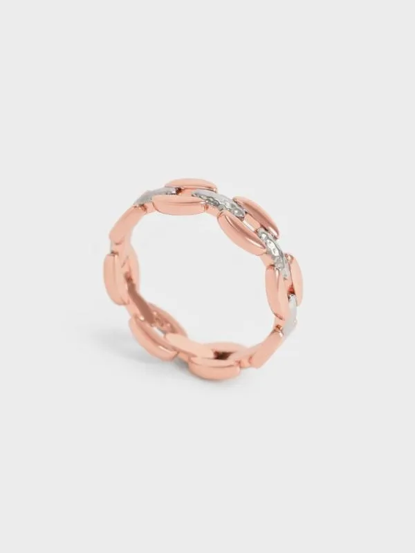 Women ChainLink Ring 8211 Rose Gold CHARLES and KEITH Rings Women ChainLink Ring 8211 Rose Gold CHARLES and KEITH Rings