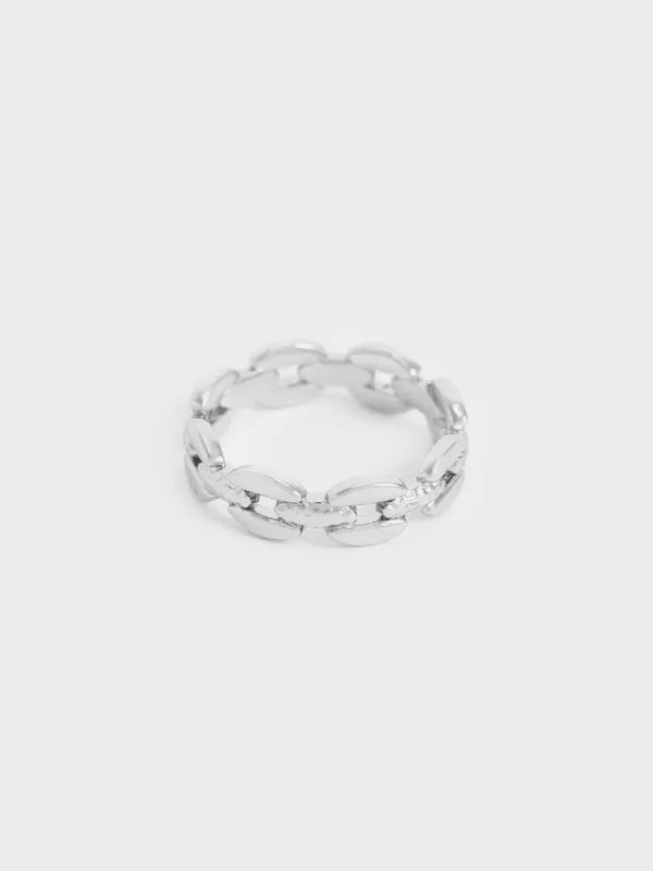 Women ChainLink Ring 8211 Silver CHARLES and KEITH Rings
