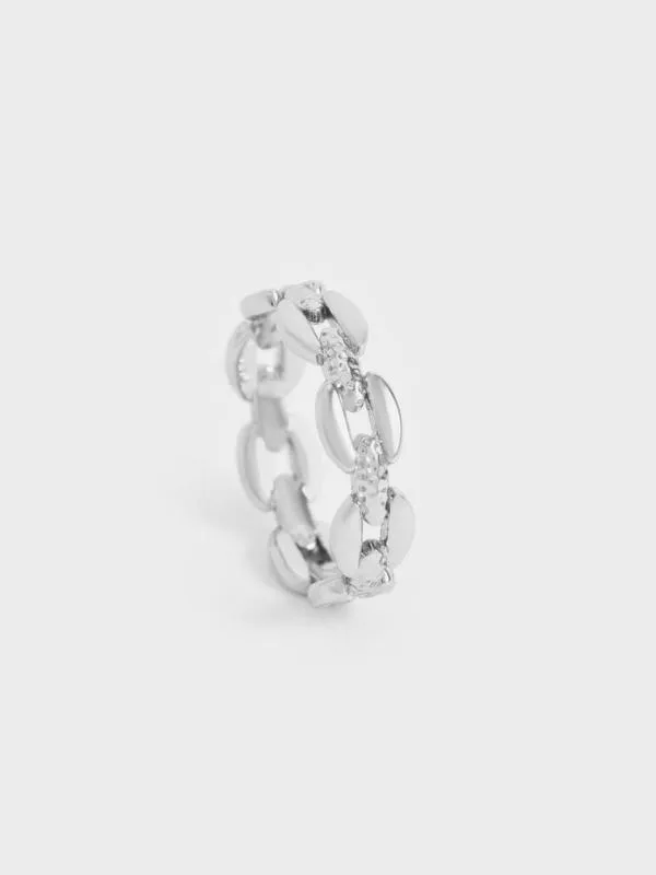 Women ChainLink Ring 8211 Silver CHARLES and KEITH Rings Women ChainLink Ring 8211 Silver CHARLES and KEITH Rings