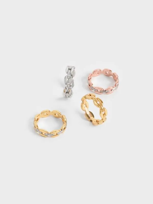 Women ChainLink Ring 8211 Silver CHARLES and KEITH Rings Women ChainLink Ring 8211 Silver CHARLES and KEITH Rings