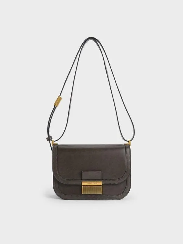 Women Charlot Bag 8211 Dark Moss CHARLES and KEITH Crossbody Bags