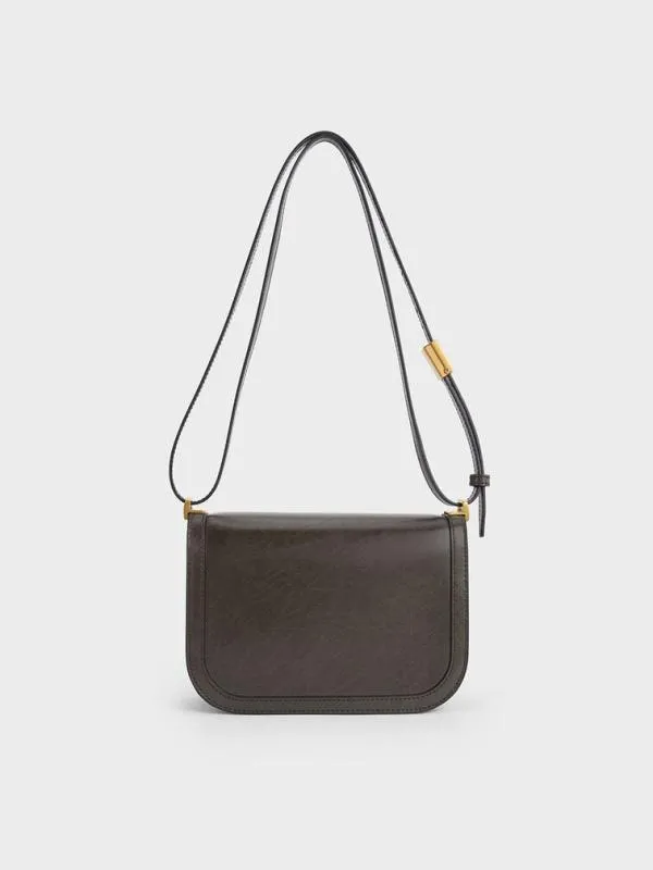 Women Charlot Bag 8211 Dark Moss CHARLES and KEITH Crossbody Bags