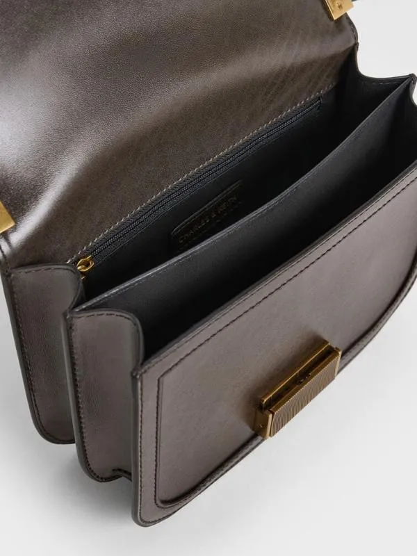 Women Charlot Bag 8211 Dark Moss CHARLES and KEITH Crossbody Bags