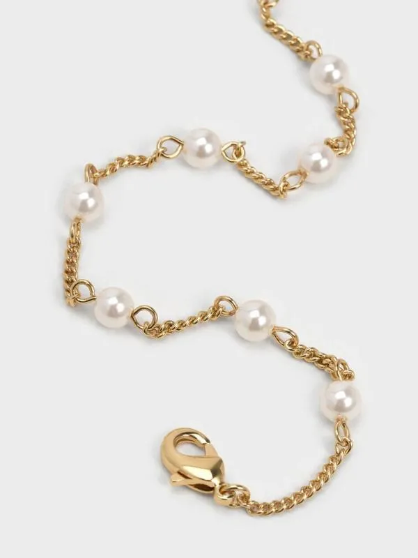 Women Corrine Pearl Bracelet 8211 Brush Gold CHARLES and KEITH Bracelets Women Corrine Pearl Bracelet 8211 Brush Gold CHARLES and KEITH Bracelets