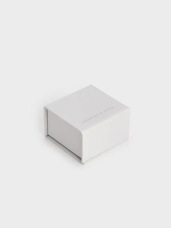 Women Corrine Pearl ChainLink Double Ring 8211 Silver CHARLES and KEITH Rings Women Corrine Pearl ChainLink Double Ring 8211 Silver CHARLES and KEITH Rings