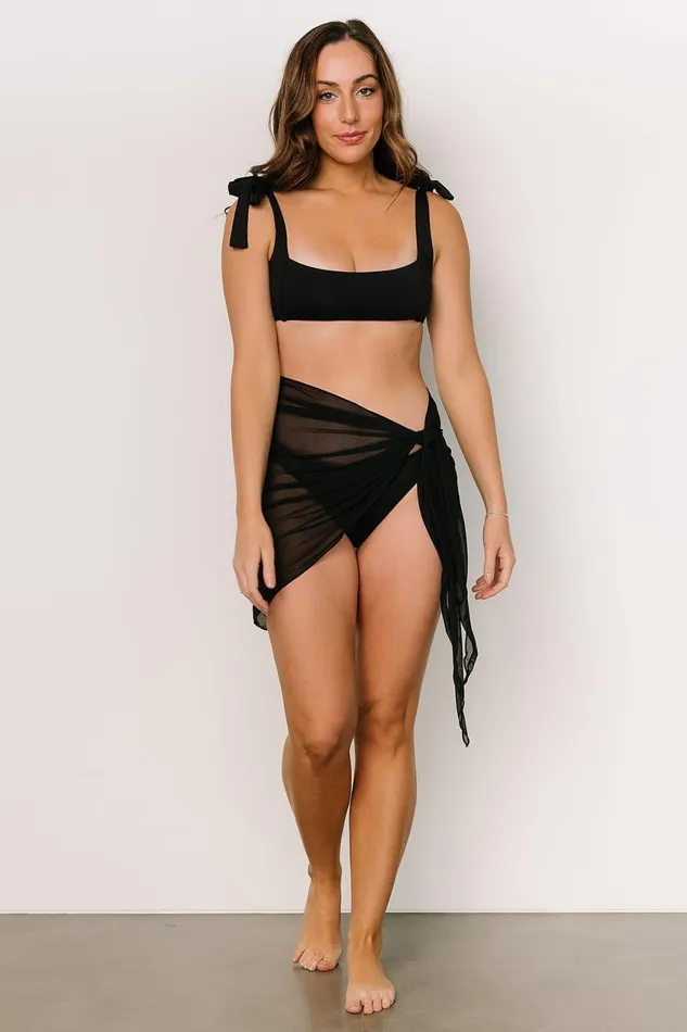 Women Cover Ups Baltic Born Maui Swim Cover Up Wrap Black