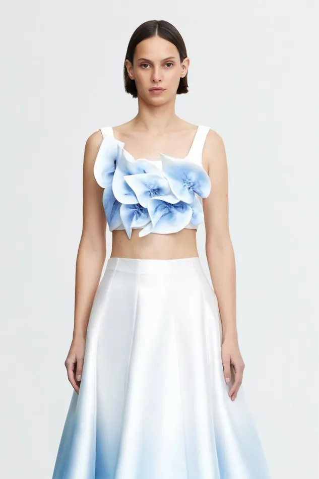 Women CRAGIBURNE TOP Ivory and Midnight Acler Tops