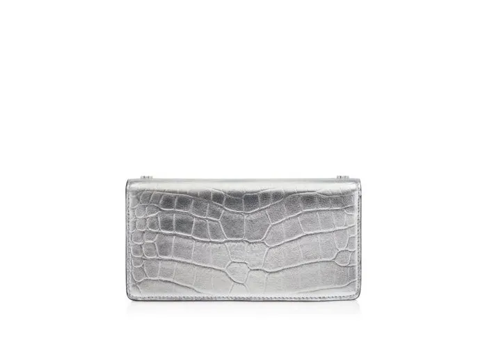 Women Cross Body Bags Tom Ford Metallic Leather Tf Mini Bag Silver Women Cross Body Bags Tom Ford Metallic Leather Tf Mini Bag Silver