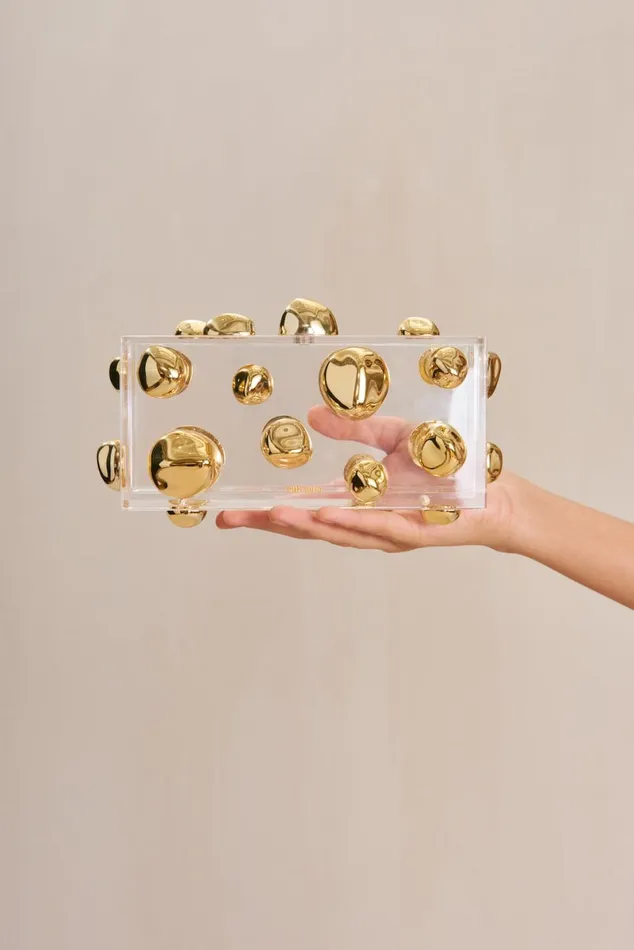 Women Cult Gaia Clutches ORBS CLUTCH 8211 SHINY BRASS Women Cult Gaia Clutches ORBS CLUTCH 8211 SHINY BRASS