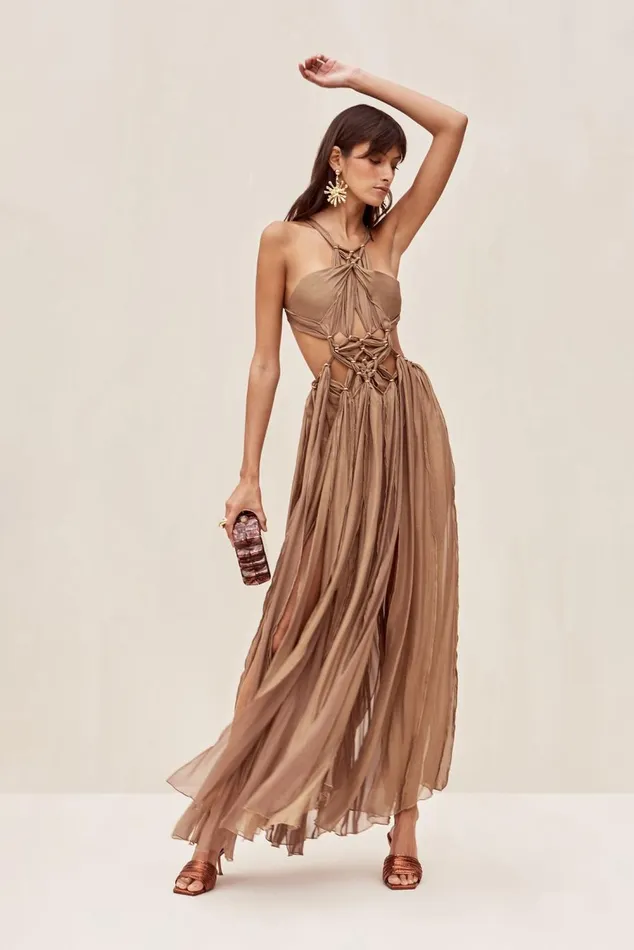 Women Cult Gaia Dresses ALEXA GOWN 8211 GOLD