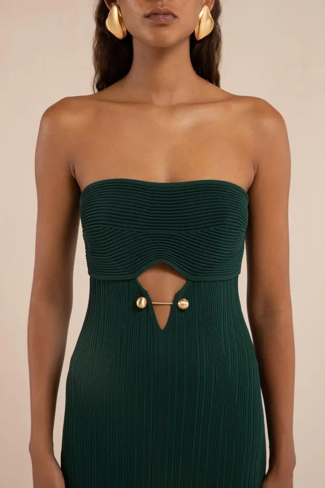 Women Cult Gaia Dresses CHRISTY KNIT DRESS 8211 FOREST GREEN Women Cult Gaia Dresses CHRISTY KNIT DRESS 8211 FOREST GREEN
