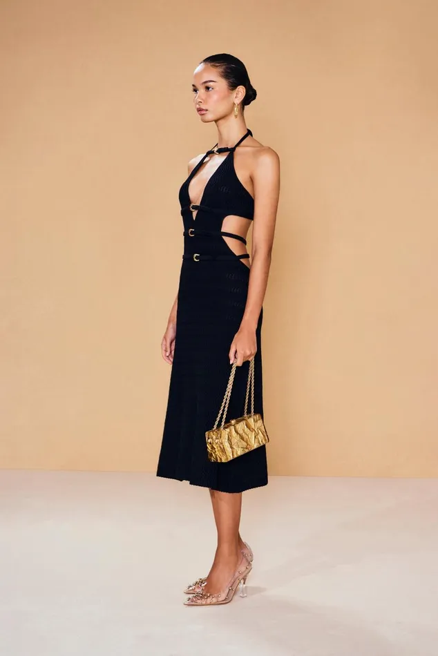 Women Cult Gaia Dresses EVALEIGH KNIT DRESS 8211 BLACK Women Cult Gaia Dresses EVALEIGH KNIT DRESS 8211 BLACK