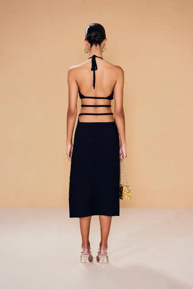 Women Cult Gaia Dresses EVALEIGH KNIT DRESS 8211 BLACK Women Cult Gaia Dresses EVALEIGH KNIT DRESS 8211 BLACK