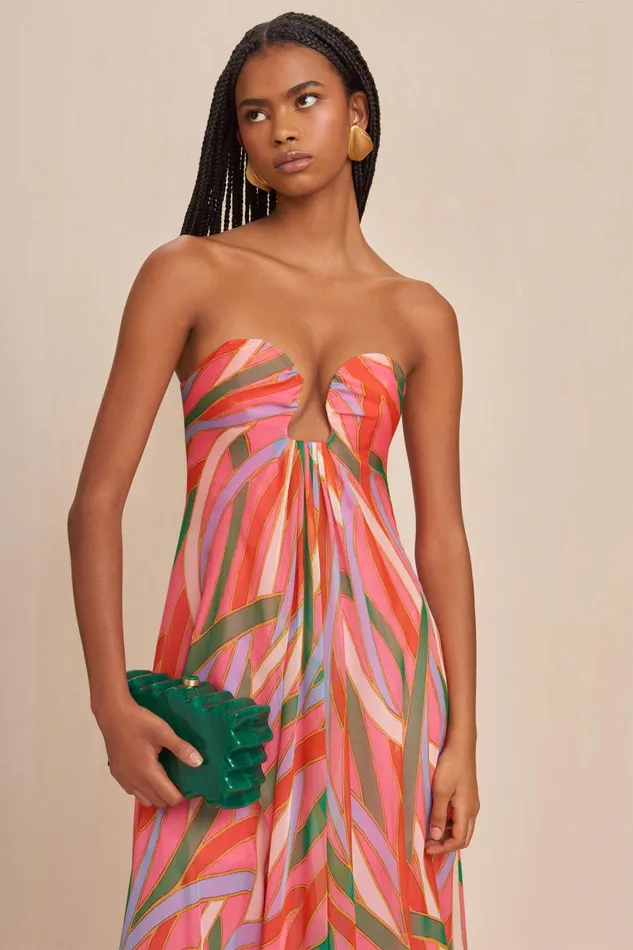 Women Cult Gaia Dresses MISA GOWN 8211 VINTAGE STRIPE PRINT Women Cult Gaia Dresses MISA GOWN 8211 VINTAGE STRIPE PRINT