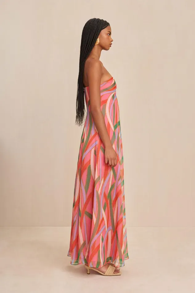 Women Cult Gaia Dresses MISA GOWN 8211 VINTAGE STRIPE PRINT Women Cult Gaia Dresses MISA GOWN 8211 VINTAGE STRIPE PRINT