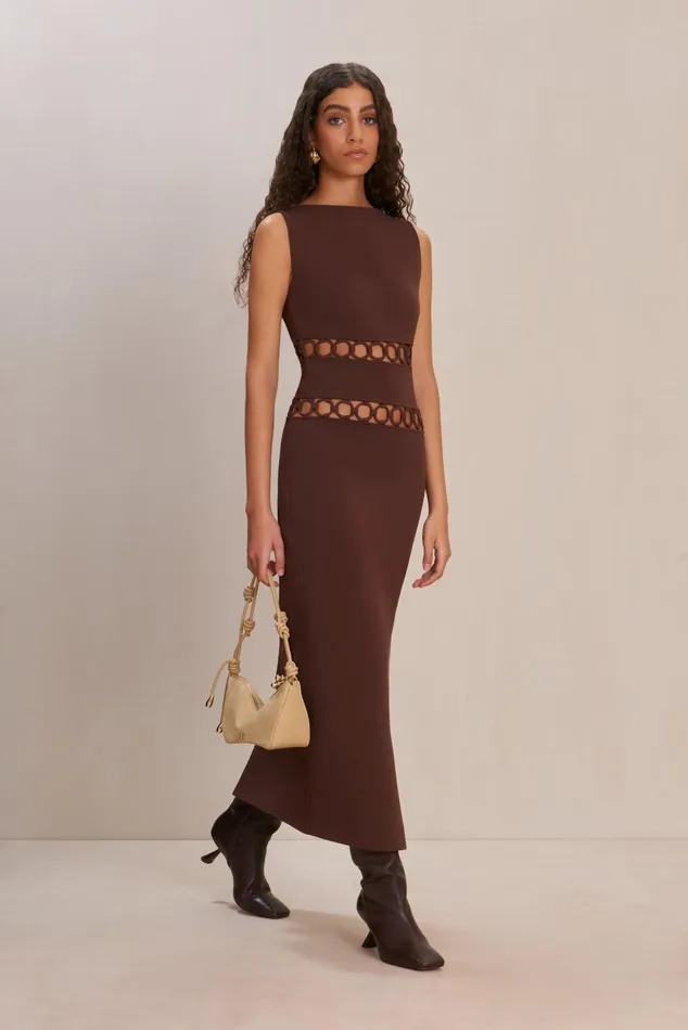 Women Cult Gaia Dresses RIVER KNIT DRESS 8211 JAVA Women Cult Gaia Dresses RIVER KNIT DRESS 8211 JAVA