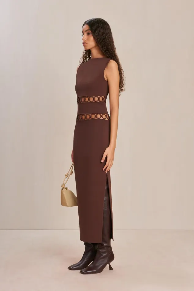 Women Cult Gaia Dresses RIVER KNIT DRESS 8211 JAVA Women Cult Gaia Dresses RIVER KNIT DRESS 8211 JAVA