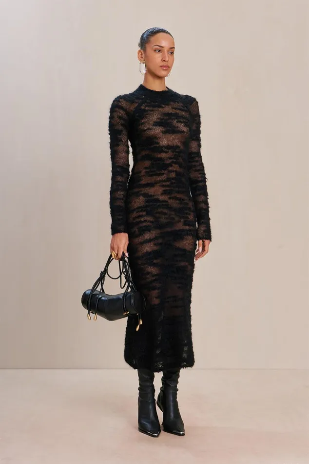 Women Cult Gaia Dresses SHALIE KNIT DRESS 8211 BLACK