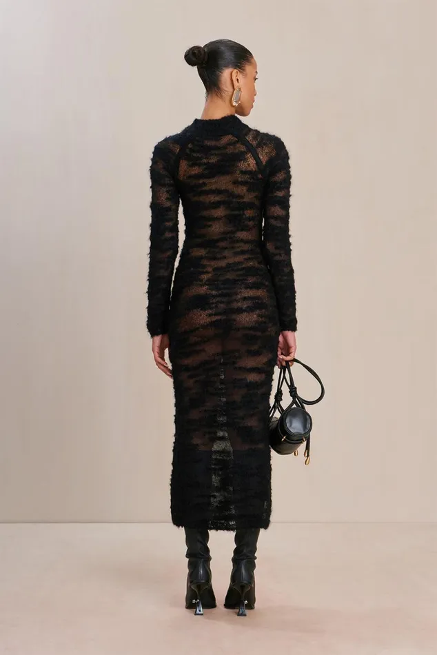 Women Cult Gaia Dresses SHALIE KNIT DRESS 8211 BLACK