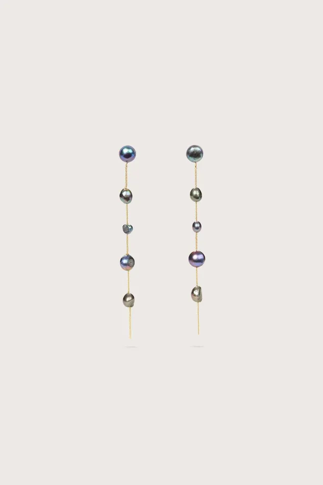 Women Cult Gaia Jewelry ATUM EARRING 8211 BLACK PEARL