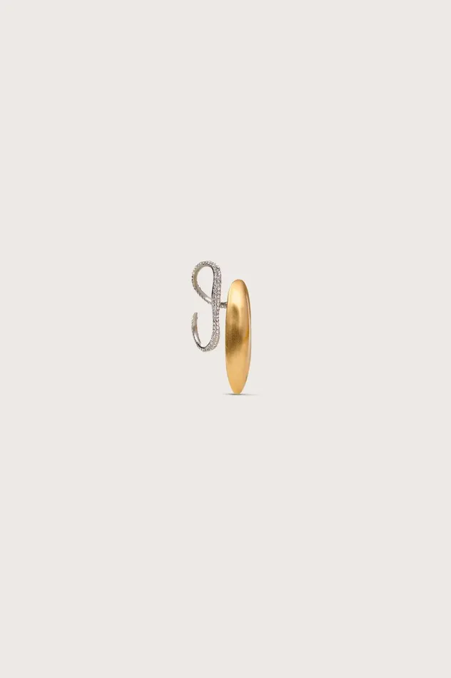 Women Cult Gaia Jewelry FIORE RING 8211 BRUSHED BRASS