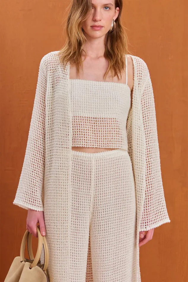 Women Cult Gaia Knits ARI DUSTER 8211 OFF WHITE Women Cult Gaia Knits ARI DUSTER 8211 OFF WHITE