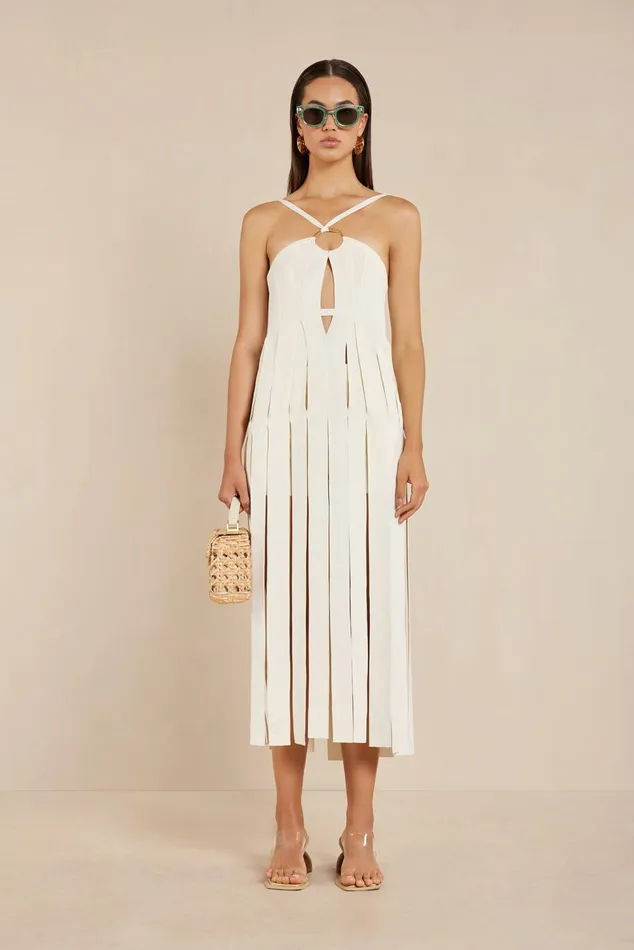 Women Cult Gaia Knits NAIDA KNIT DRESS 8211 OFF WHITE