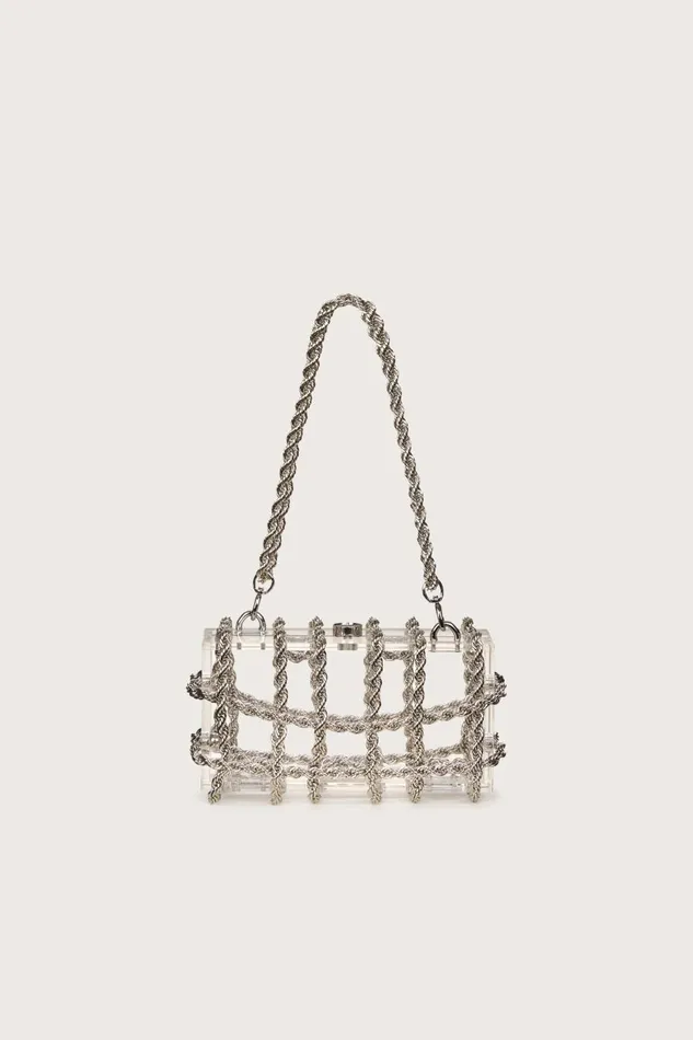 Women Cult Gaia Shoulder Bags BESS SHOULDER BAG 8211 SHINY SILVER