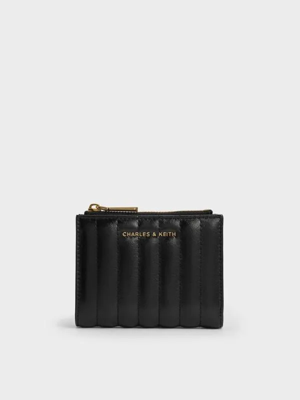 Women Donna CrinkleEffect Panelled TopZip Wallet 8211 Black CHARLES and KEITH Small Wallets Women Donna CrinkleEffect Panelled TopZip Wallet 8211 Black CHARLES and KEITH Small Wallets