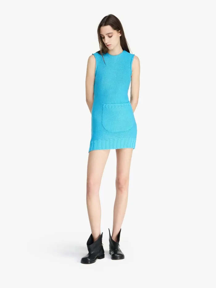 Women Dresses JW Anderson KNITTED MINI SHIFT DRESS Bright Blue Women Dresses JW Anderson KNITTED MINI SHIFT DRESS Bright Blue
