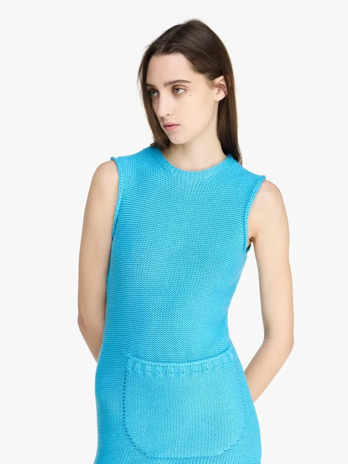 Women Dresses JW Anderson KNITTED MINI SHIFT DRESS Bright Blue Women Dresses JW Anderson KNITTED MINI SHIFT DRESS Bright Blue