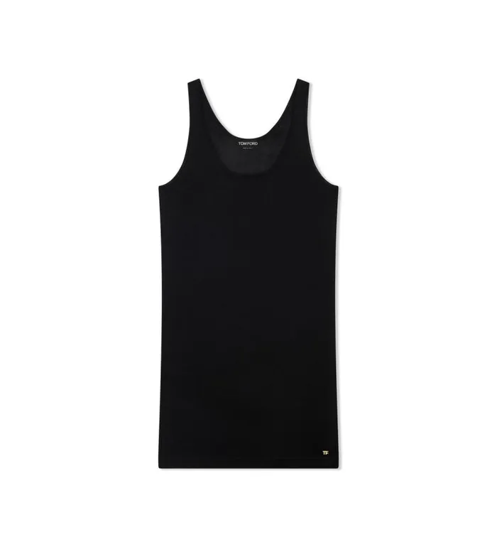 Women Dresses Tom Ford Slinky Viscose Mini Tank Dress Black