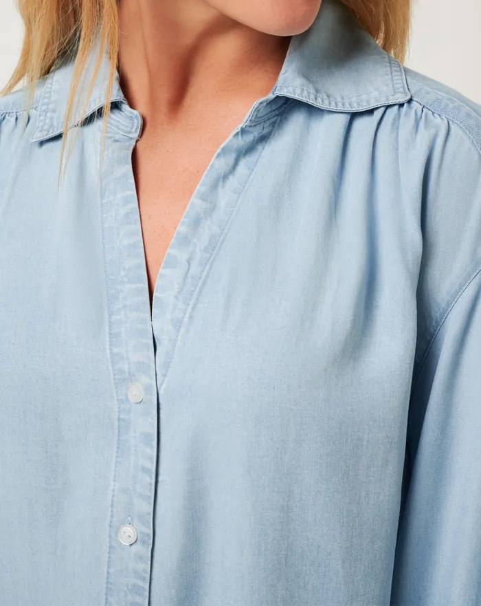 Women Dresses TravisMathew CHAMBRAY SHIRT DRESS Light Wash