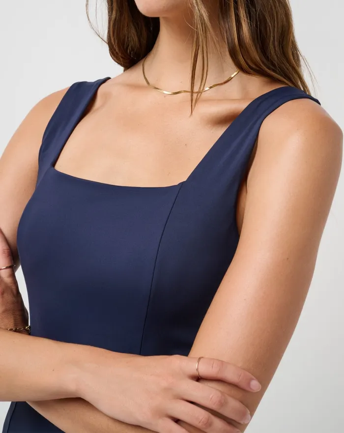 Women Dresses TravisMathew MOVEKNIT SLEEVELESS DRESS Navy Blazer