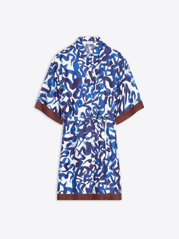 Women Dries Van Noten Dresses Silk Shirt Dress