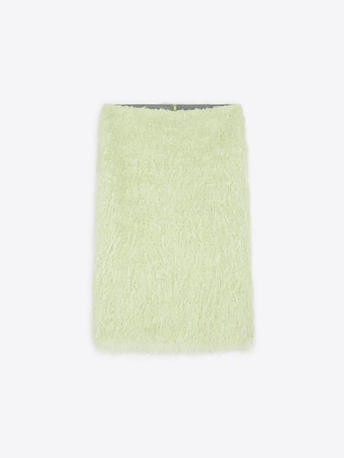 Women Dries Van Noten Skirts Faux Fur Skirt