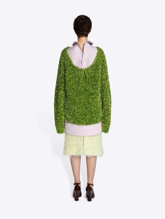 Women Dries Van Noten Skirts Faux Fur Skirt