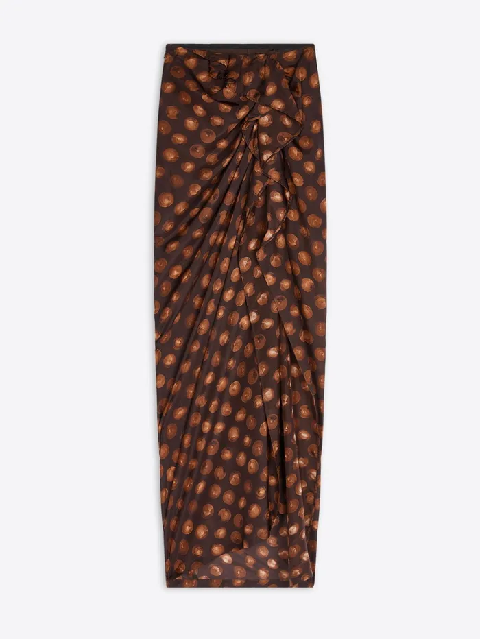 Women Dries Van Noten Skirts Silk Draped Skirt