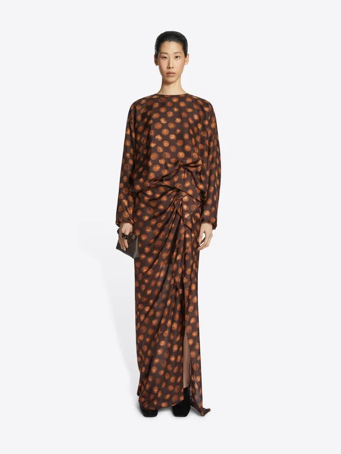 Women Dries Van Noten Skirts Silk Draped Skirt