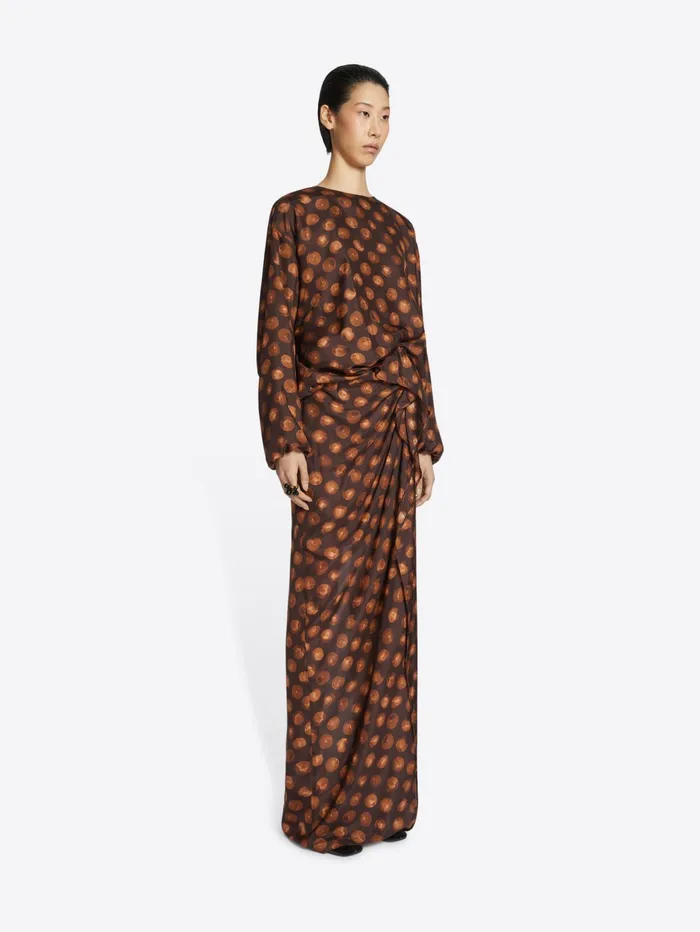 Women Dries Van Noten Skirts Silk Draped Skirt