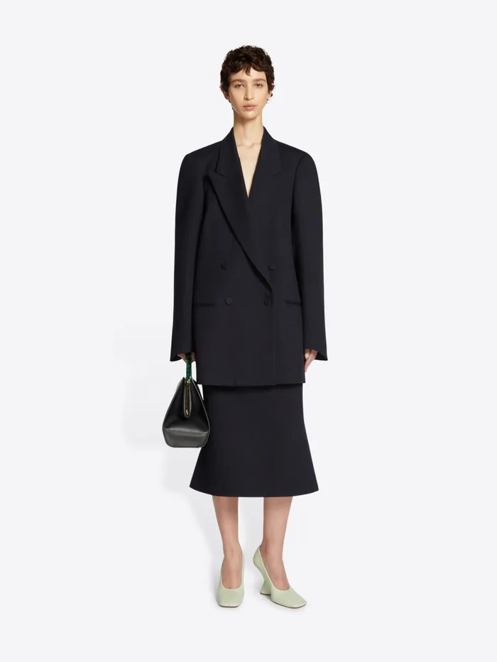 Women Dries Van Noten Skirts Wool Tailored Skirt